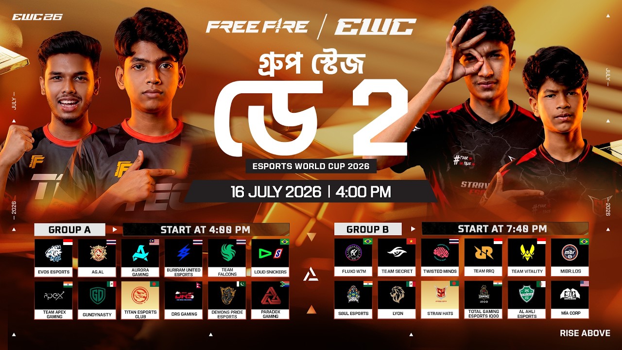 Group Stage Day 2 | Free Fire at Esports World Cup
