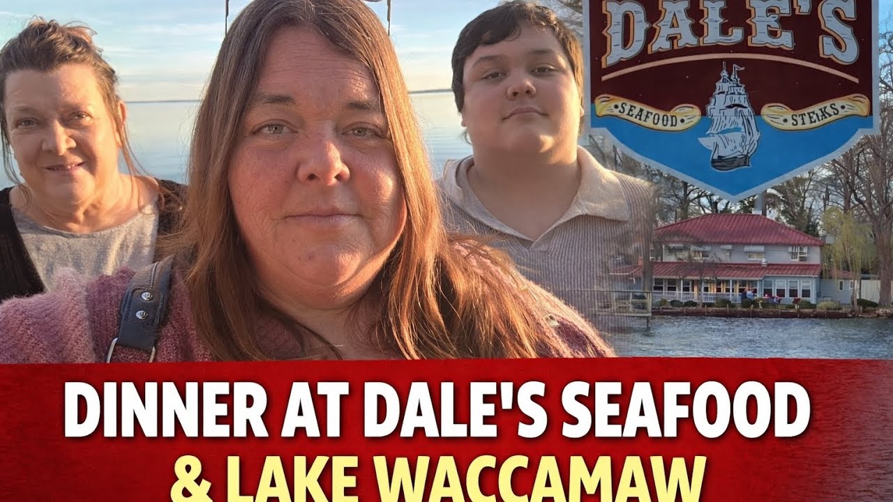Dinner at Dale’s Seafood | Lake Waccamaw Pier Walk, Duck Feeding & NC Hidden Gem