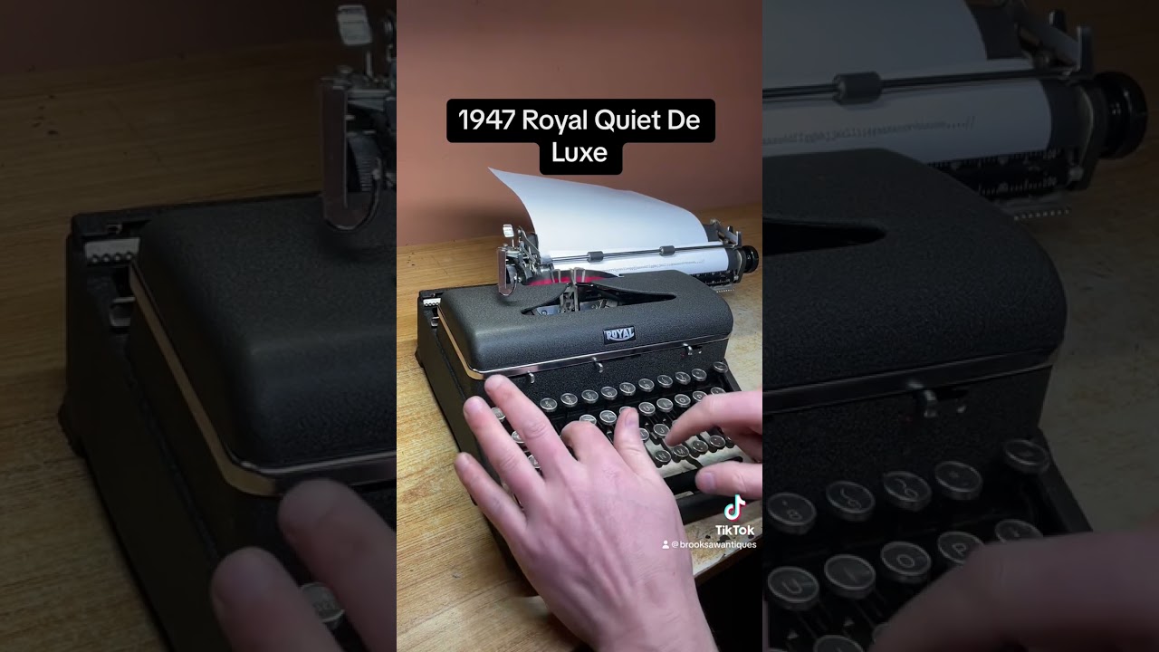 How to use all functions on a 1947 Royal Quiet De Luxe vintage portable typewriter