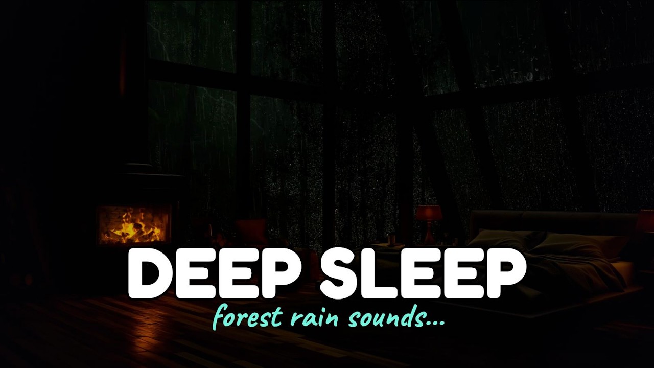 Calm Woodland Cabin Rain Ambience 🌧 Room Atmosphere for Deep Sleep & Relaxation