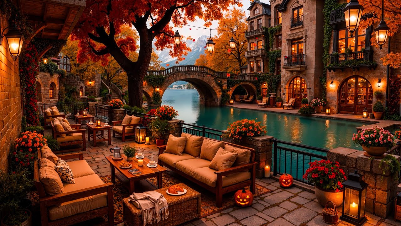 Calm Fall Jazz Music to Relax,Great Mood 🍂 Coffee Shop Ambience ~ Smooth Jazz Music