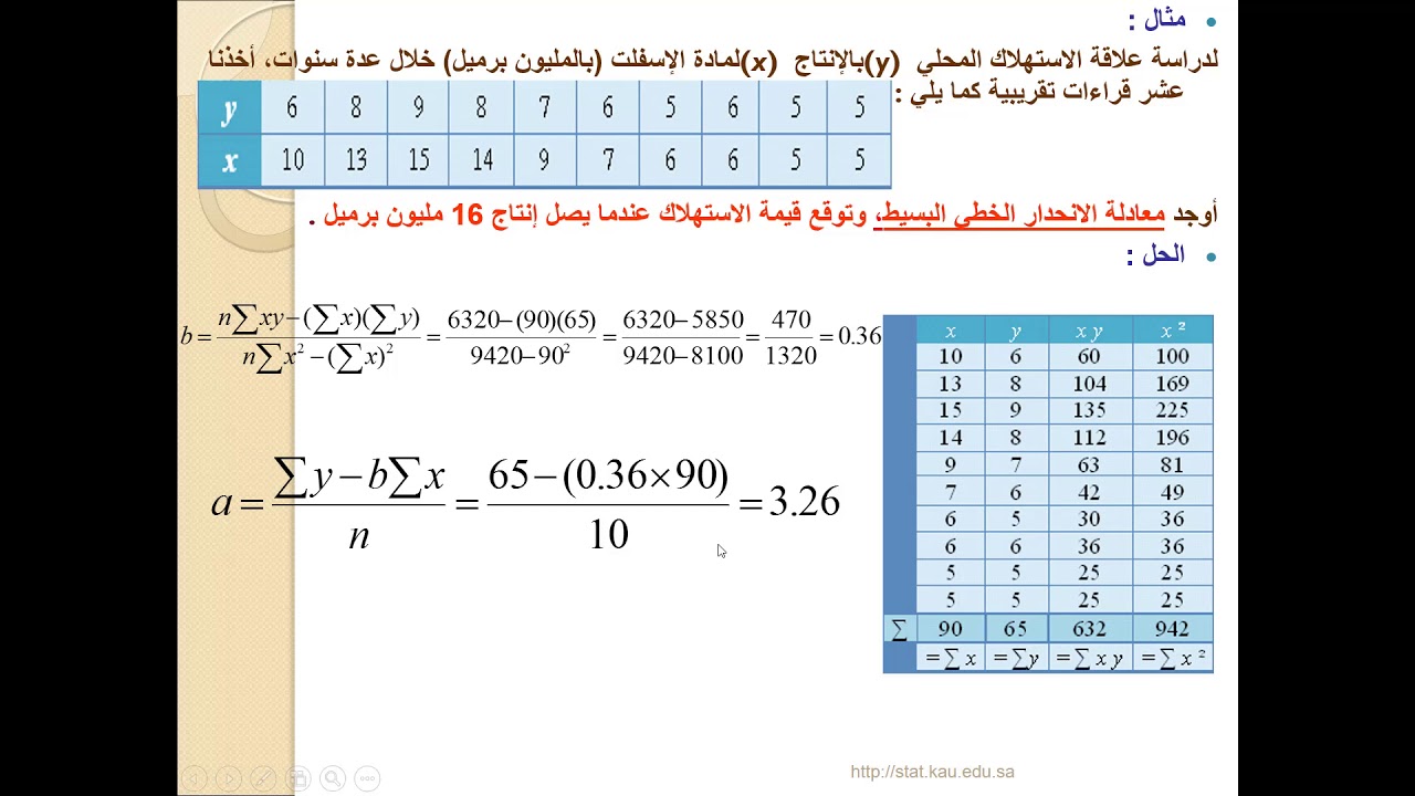 الانحدار الخطي البسيط