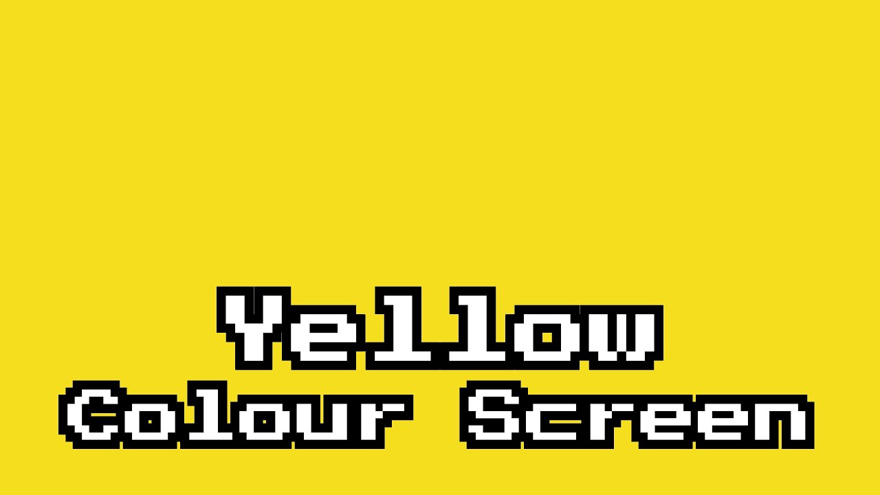 Yellow Hex #F4DE1E Colour Screen — (12h) Relaxating Colour Therapy