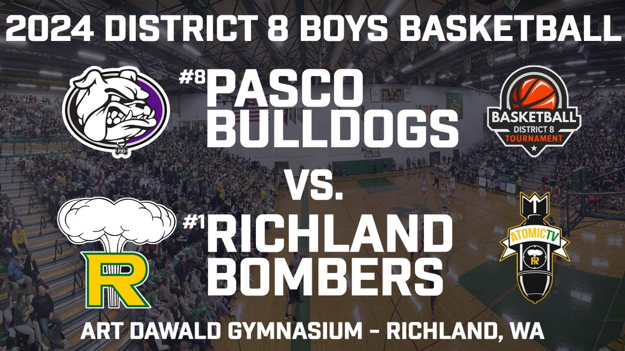 2023-24 District 8 Boys Basketball - Pasco Bulldogs vs. Richland Bombers