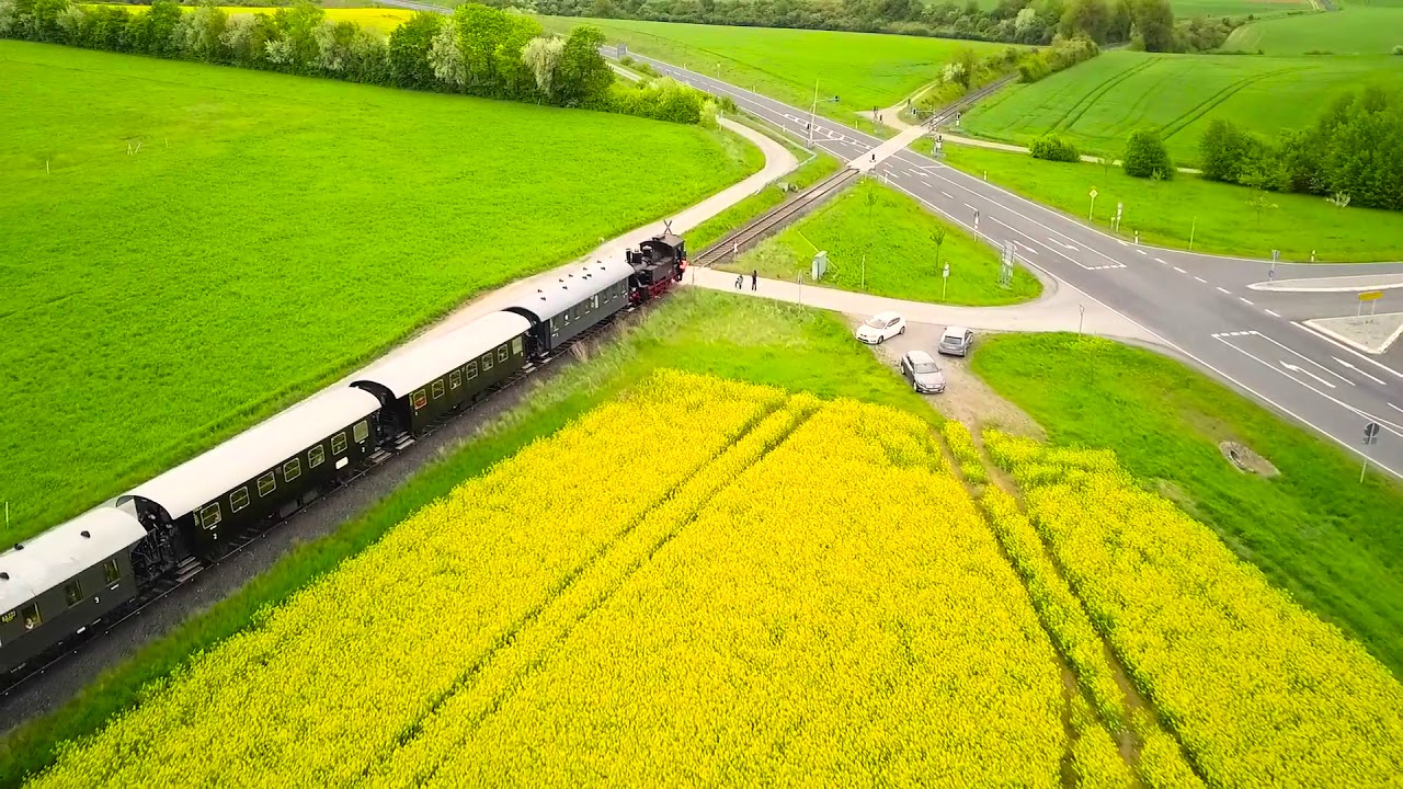 Rh&ouml;n Drohne - Unterwegs mit dem Rh&ouml;n Z&uuml;gle / Museumsbahn 1080p