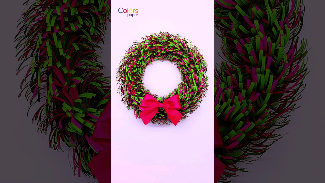 Paper Wreath for Christmas🎄DIY Christmas Decorations Ideas #christmas #diy #craft