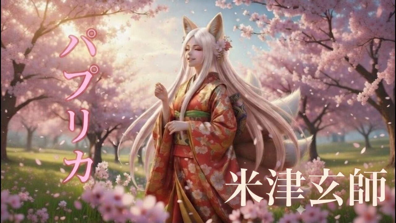 お狐ちゃんが唄う🌸桜舞う「パプリカ」(AIカバー)