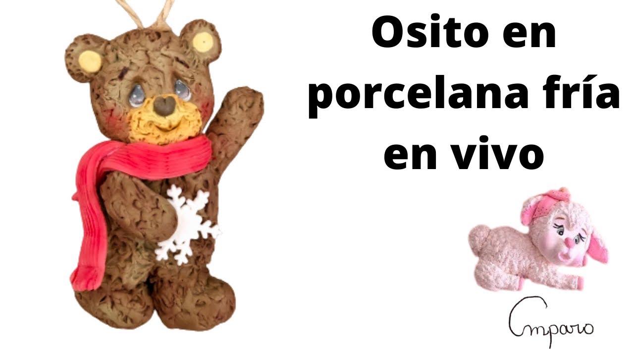 Osito en porcelana fría en vivo