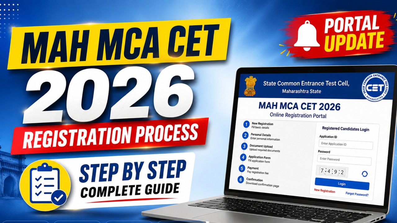 MAH MCA CET 2026 Registration Process | Step by Step Form Filling Guide | Portal Update