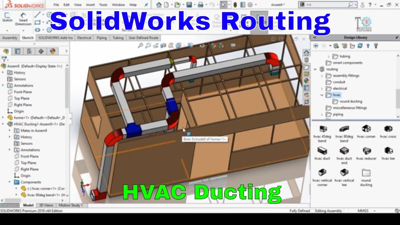 Introduction to SolidWorks Routing|HVAC Ducting SolidWorks Tutorial