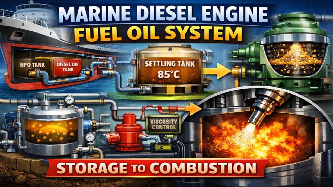 Marine Diesel Engine Fuel Oil System | From Storage Tank to Combustion