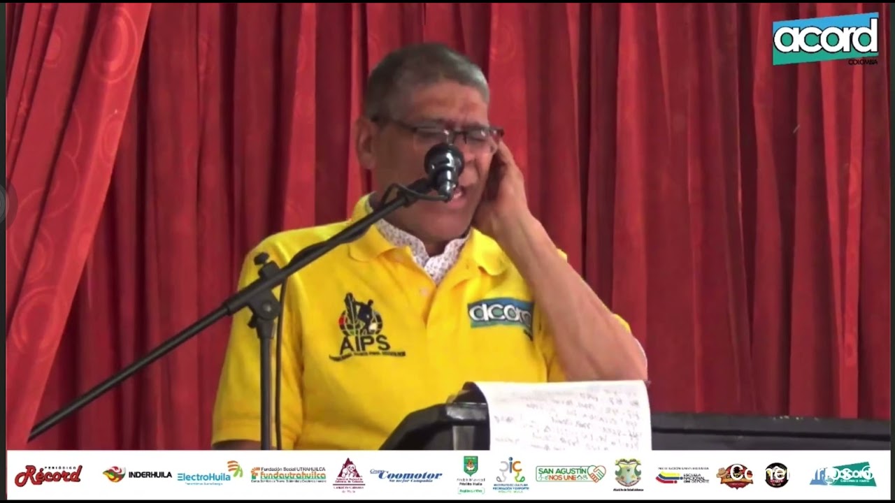 Benjamín Cuello narrando desde San Agustín