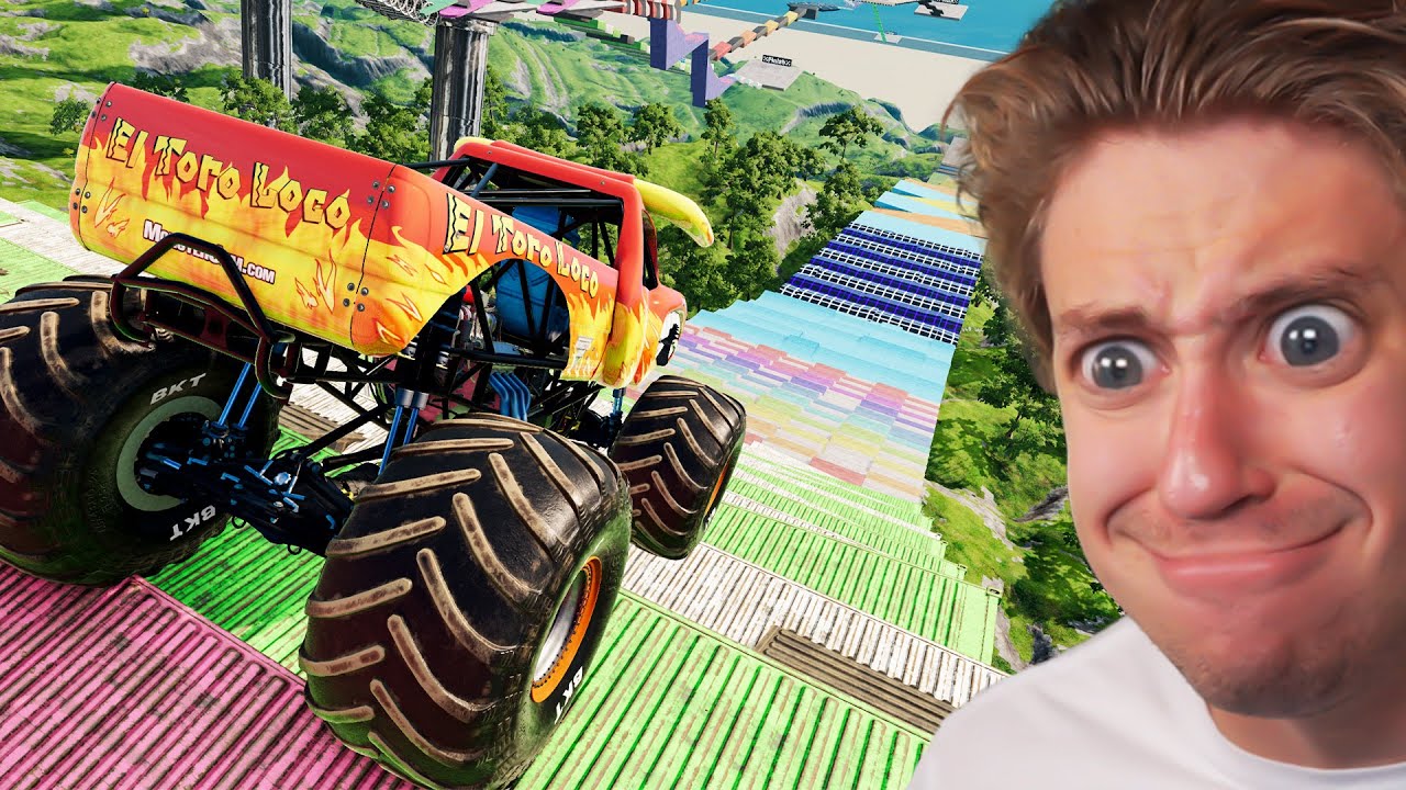 Машины против Проклятых Лестниц в BeamNG
