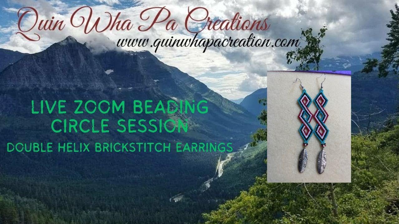 Double Helix Brickstitch Earrings