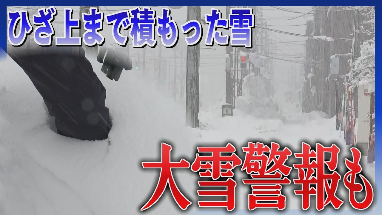 【中継】膝上まで積もった雪「ひな祭り終わったのに…」　朝から断続的に降り続く　北海道・大樹町