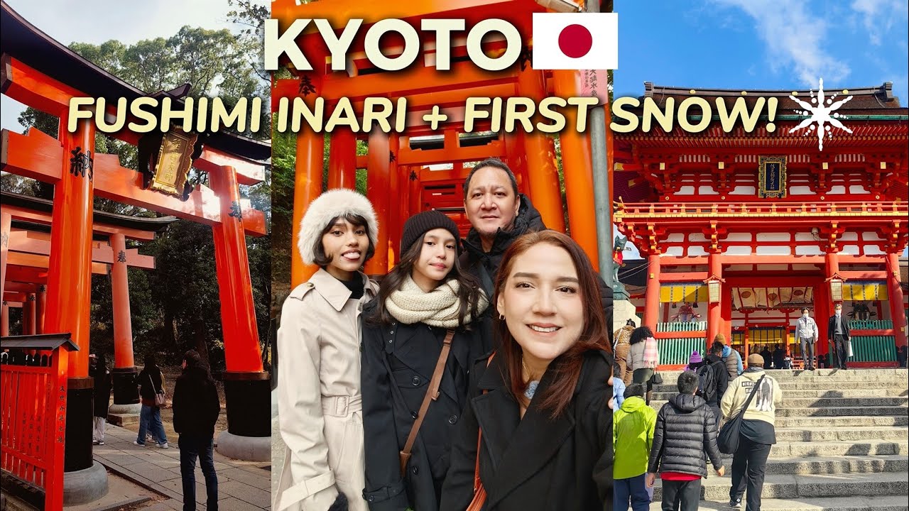 The Most Iconic Spot in Kyoto | Fushimi Inari Shrine⛩️| Our First Snow ❄️ + Haul 🛍️| Japan 2025 🇯🇵