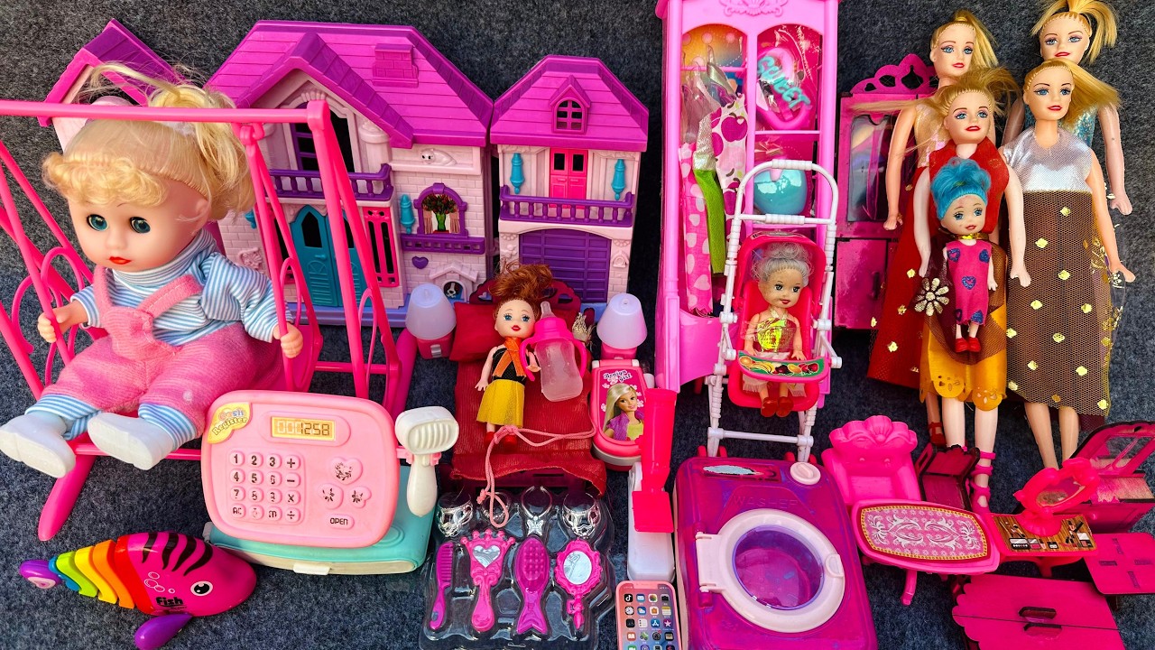 15 Minutes Satisfying Unboxing Barbie Royal Family, Doll Toys & Wedding Bedroom Playset Review