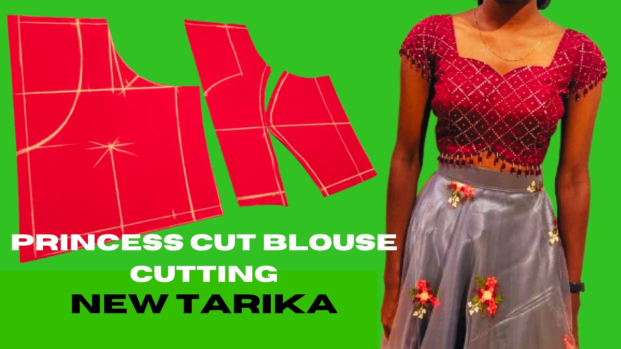 princess cut blouse ki ✂️Direct linning par cutting