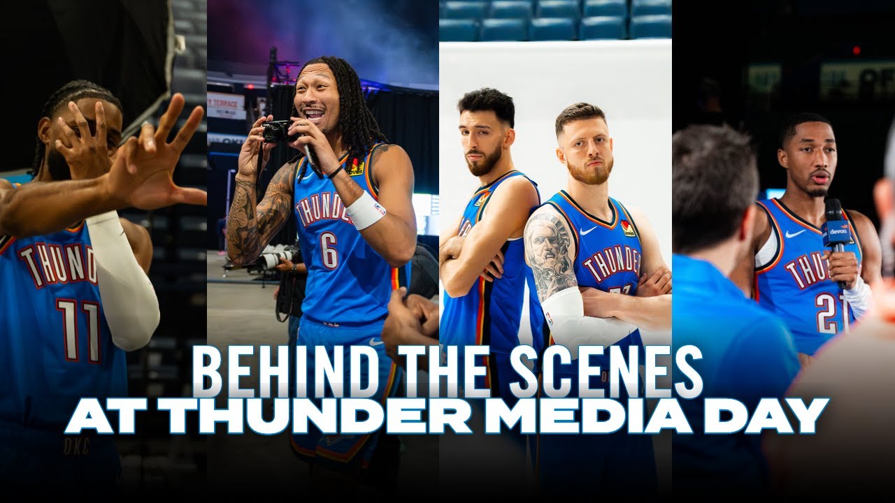 Follow Our Players Behind the Scenes at 2025 OKC Thunder Media Day 🎥