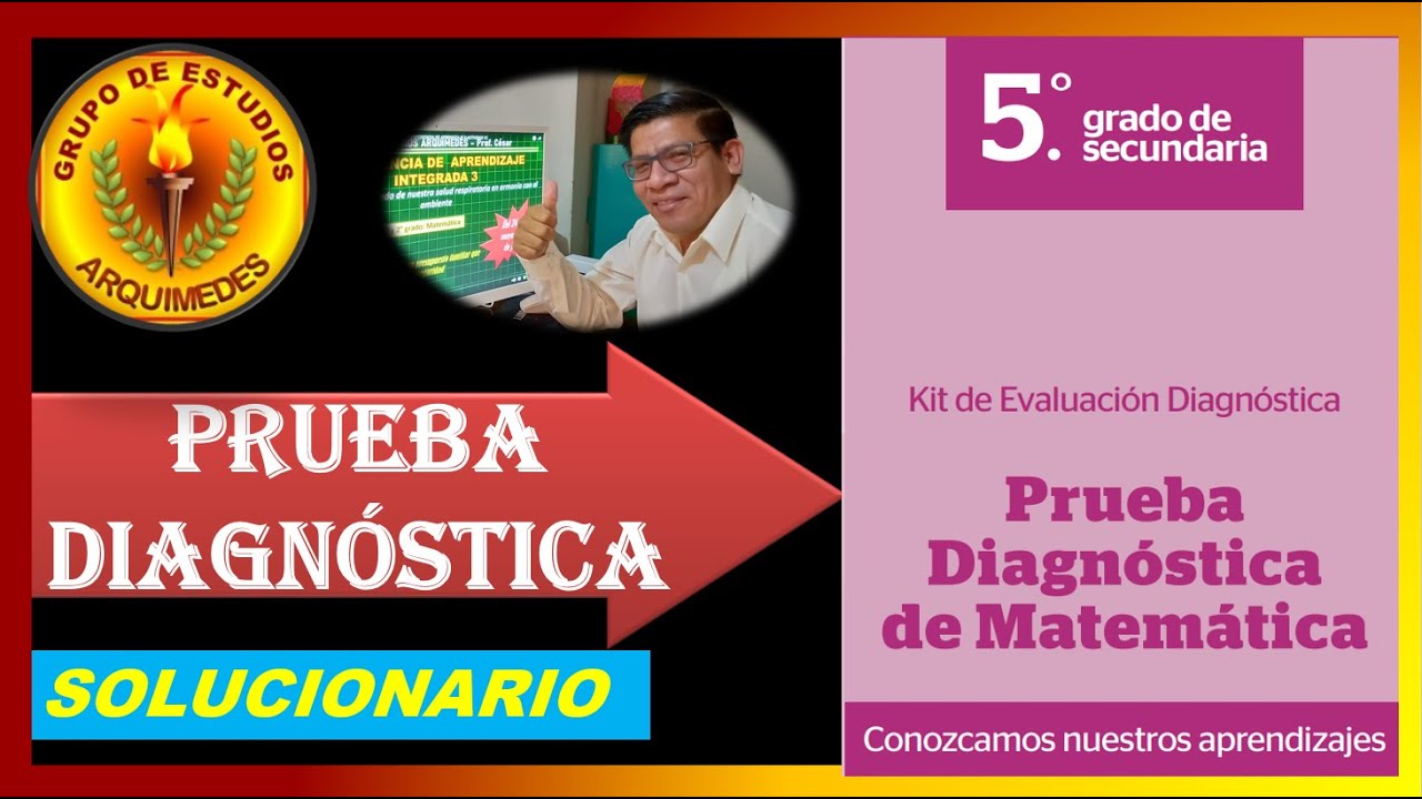 📌📌SOLUCIÓN PRUEBA DIAGNOSTICA DE MATEMATICA 🟩5° GRADO SECUNDARIA   🟡#EVALUACIONDIAGNOSTICA