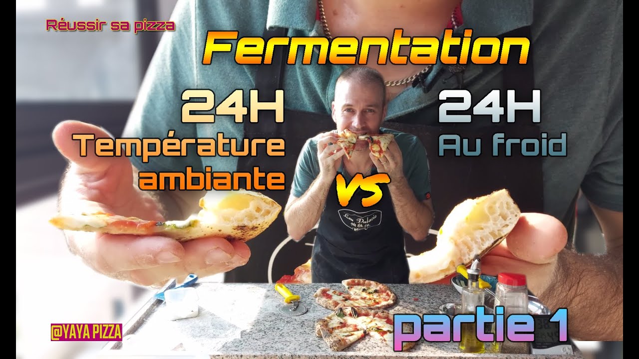 Réussir sa pizza - différence de fermentation 24H à température ambiante VS 24H au froid (partie 1)