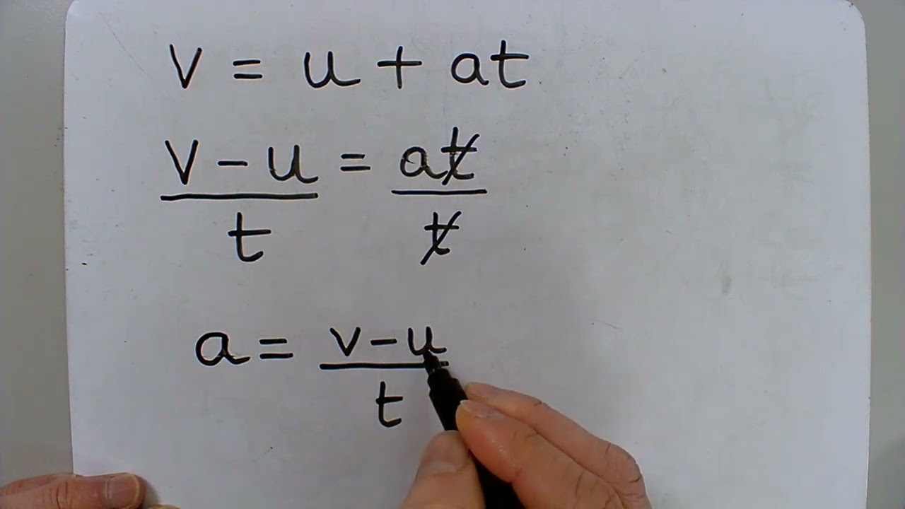 Rearranging SUVAT equations 1