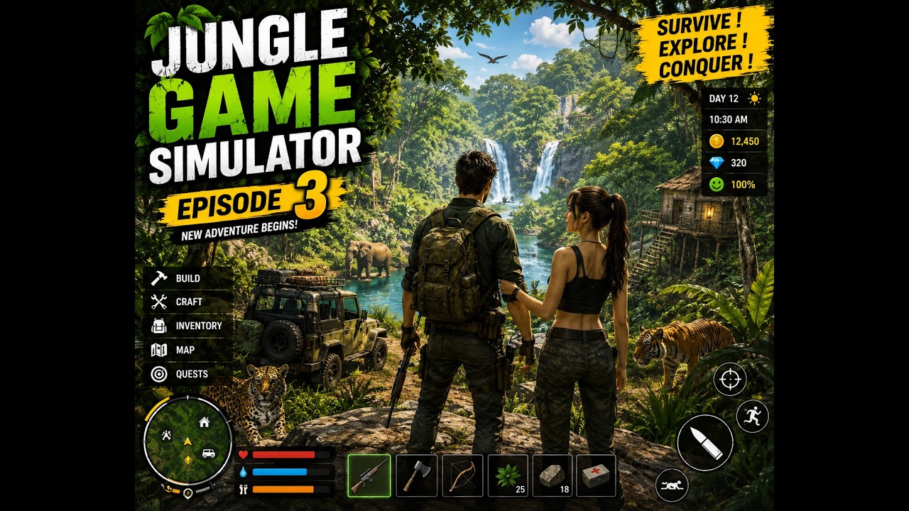 I spent in  jungle simulator game 