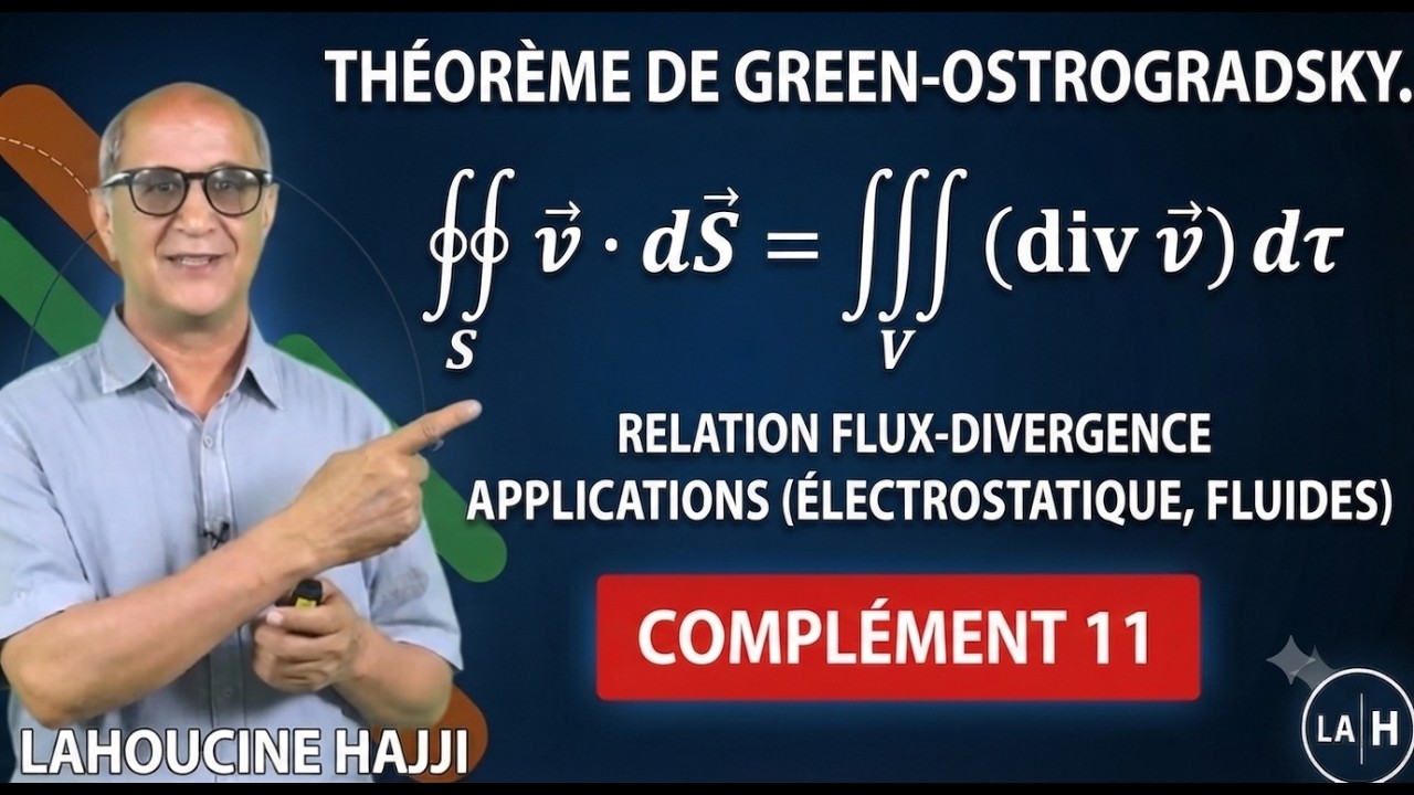 Théorème de Grenn-Ostrogradsky : rappels math vidéo No 10