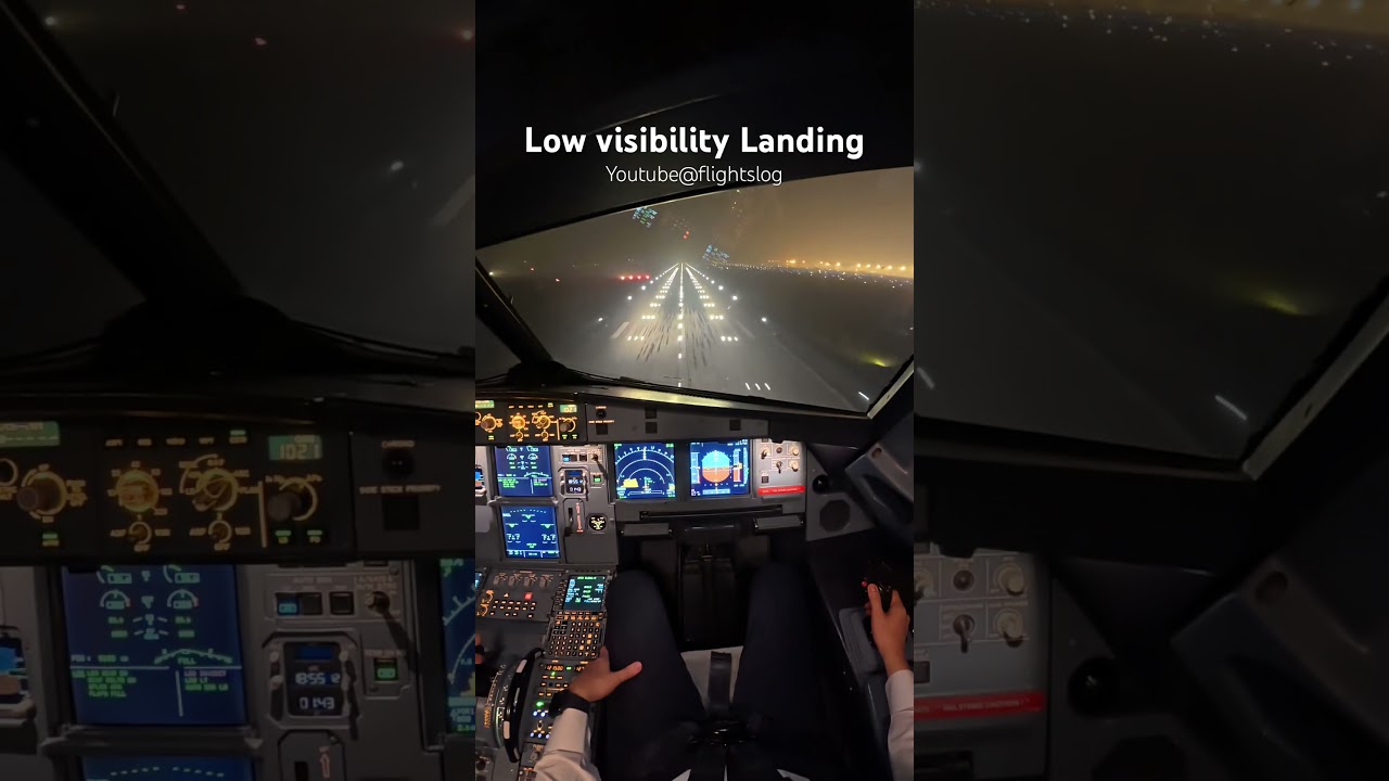 Low visibility landing #airbus #aviation