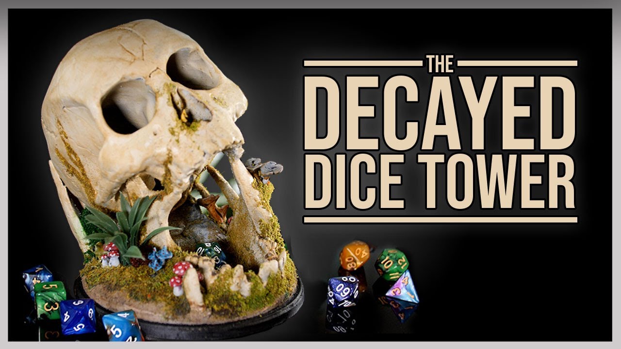 Украшение черепа — башня для игральных костей в DnD и Zombicide