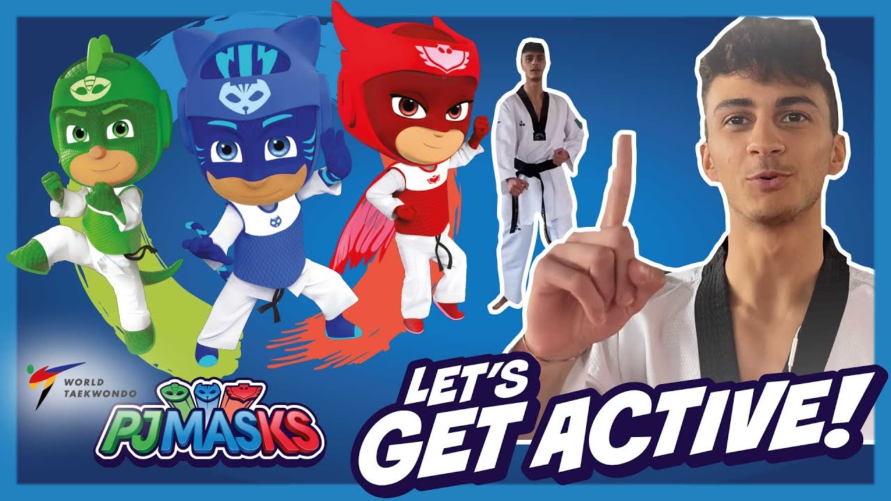 PJ Masks Get Active! | Learn Jump Turning Kick with Vito Dell&rsquo;Aquilla | PJ Masks X World Taekwondo