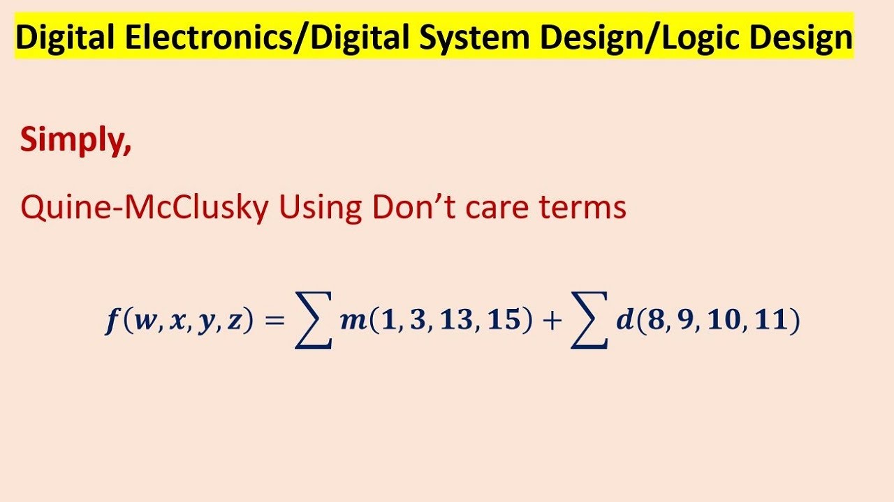 Simply using Quine-McClusky method.