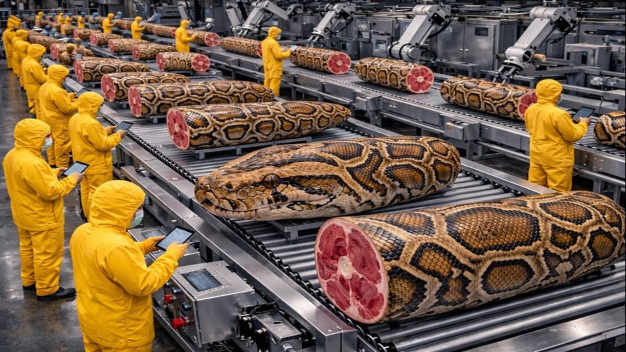 Cómo se Procesan MILLONES de Pieles de Pitón Cada Día – Dentro de la Fábrica de IA