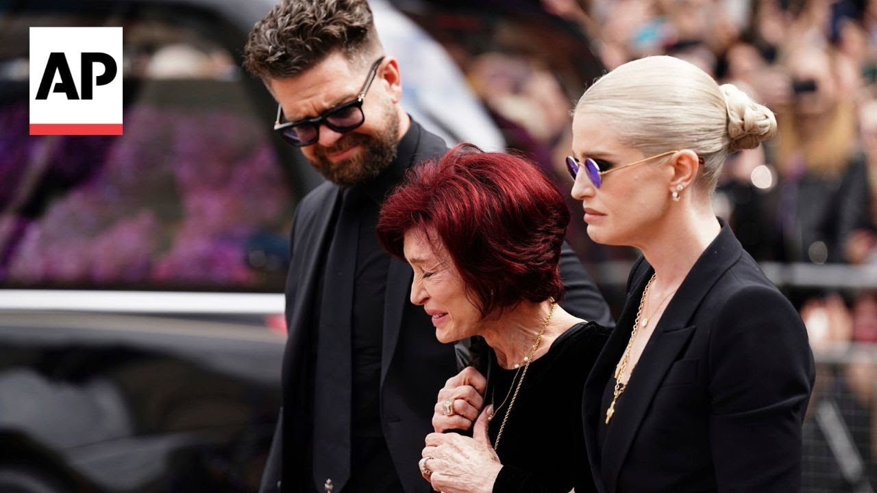 Ozzy Osbourne's family views tributes at funeral procession