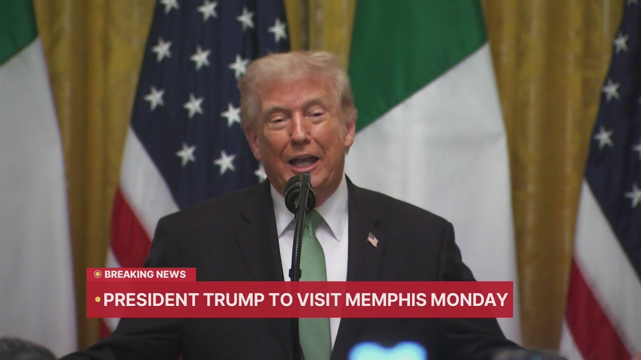 Президент Трамп прибудет в Мемфис в понедельник.