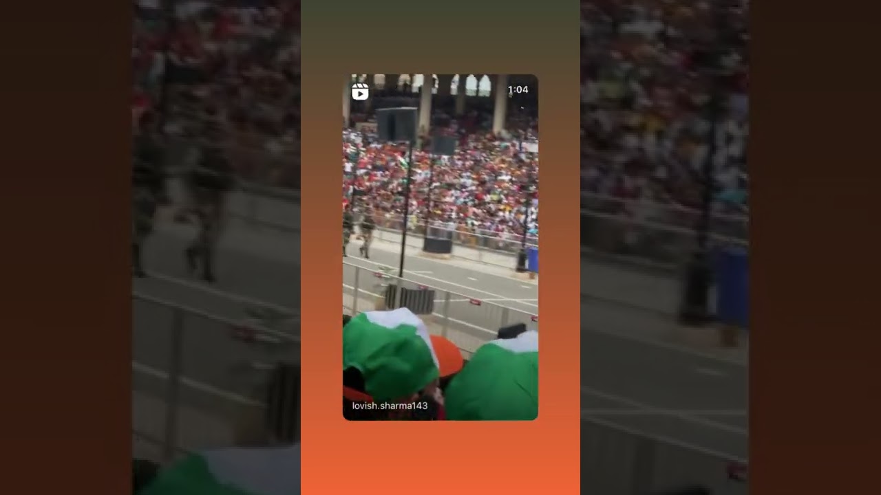 Latest parade ceremony at Wagha Border.