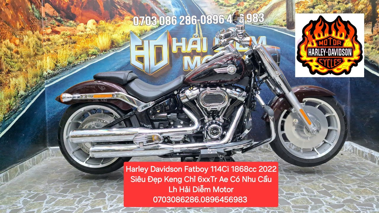 Lên Sàn Harley Fatboy 114Ci 1868cc 2022 Màu Hiếm Siêu Đẹp Lên Nhiều Đồ Chơi Chỉ 689tr