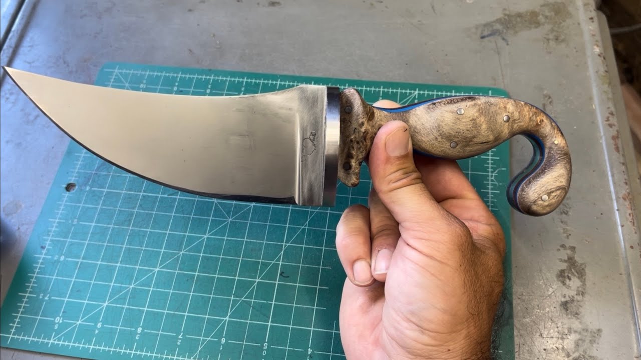 General overview of my CPM 3V knife I made and a bottle cut test.