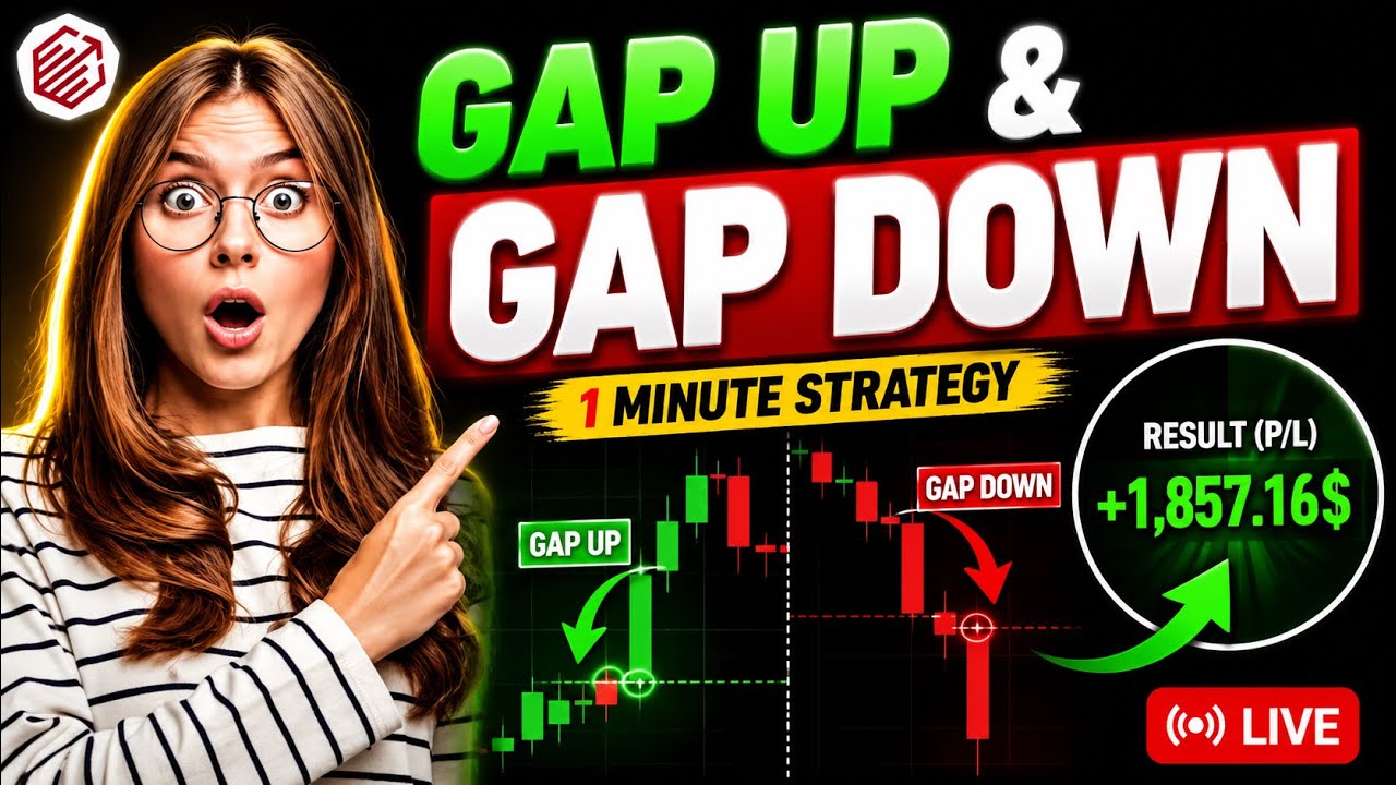 Quotex 1 Minute Gap Up & Gap Down Strategy  | Binary Trading Live