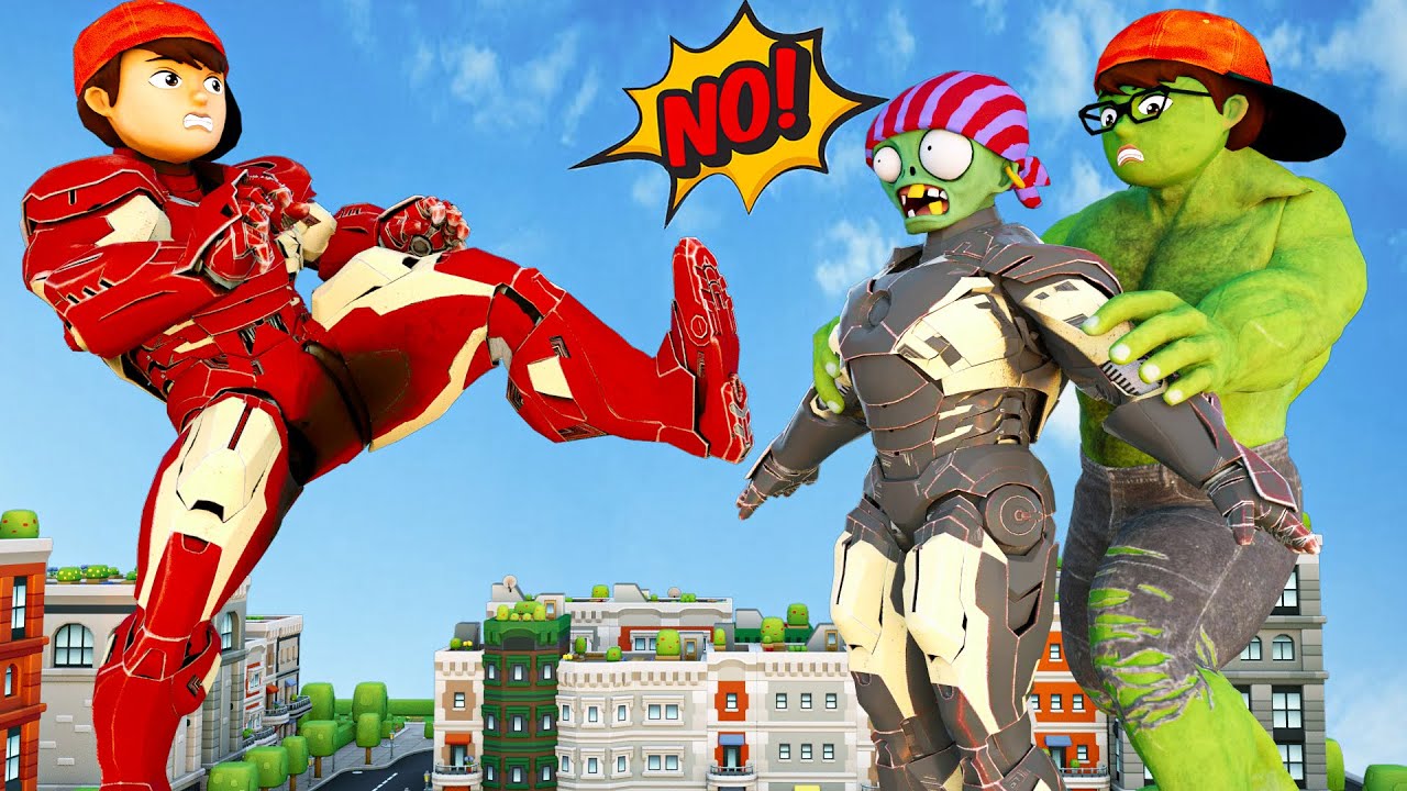 Страшный учитель 3d Ник стал героем Iron -Man против Iron Zombie - Evolution Team Hero Protect the E