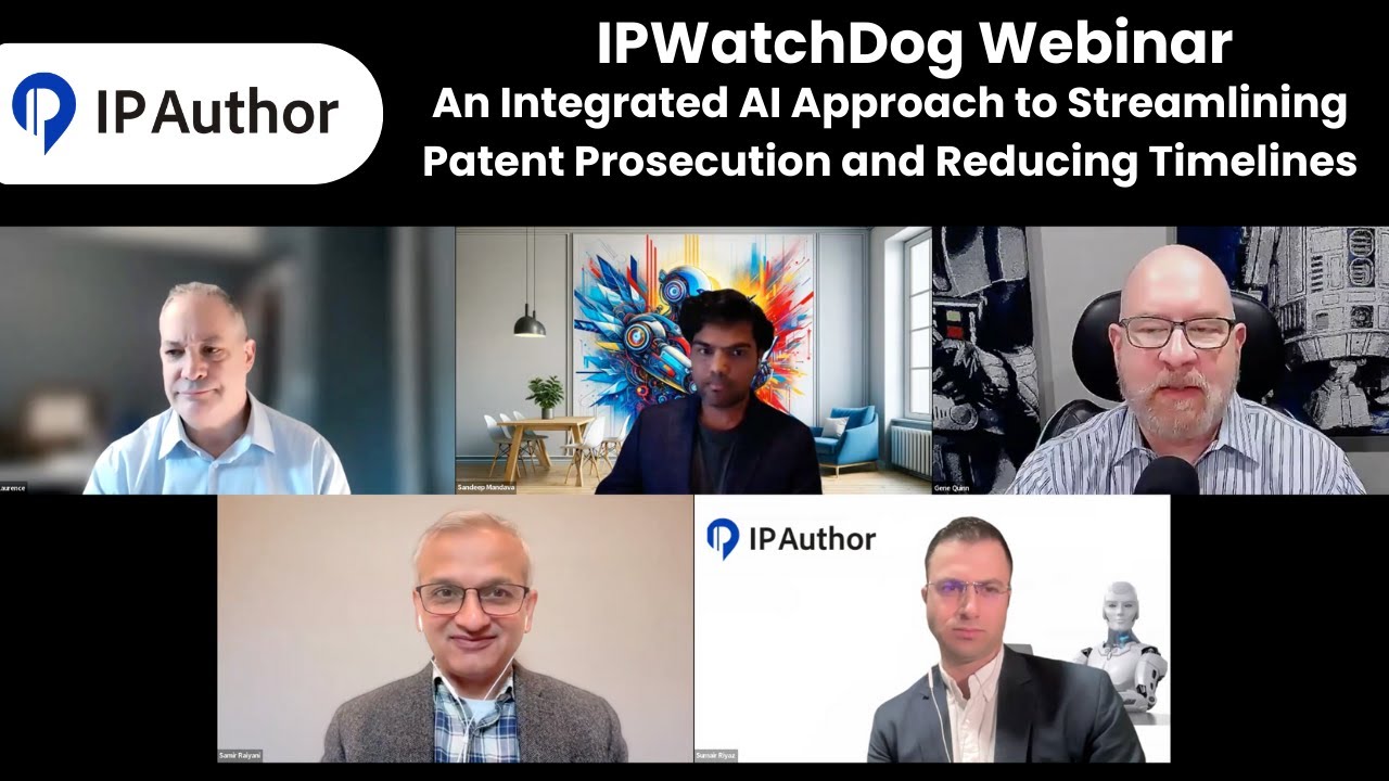 Integrated AI Workflows for Patent Prosecution IPWatchdog Webinar