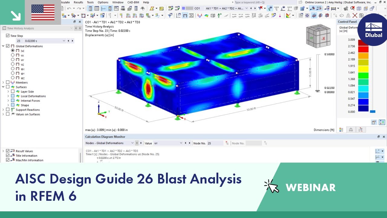 Webinar | AISC Design Guide 26 Blast Analysis in RFEM 6 (USA)