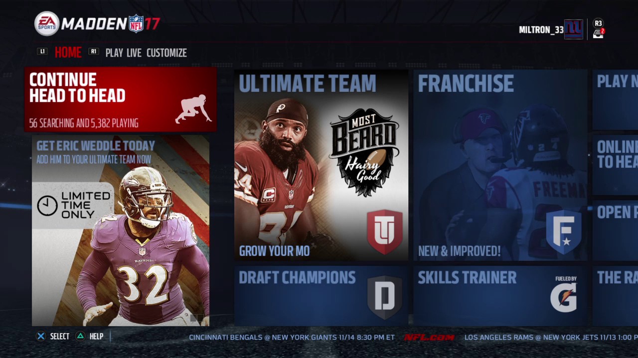 Roster depth chart sub