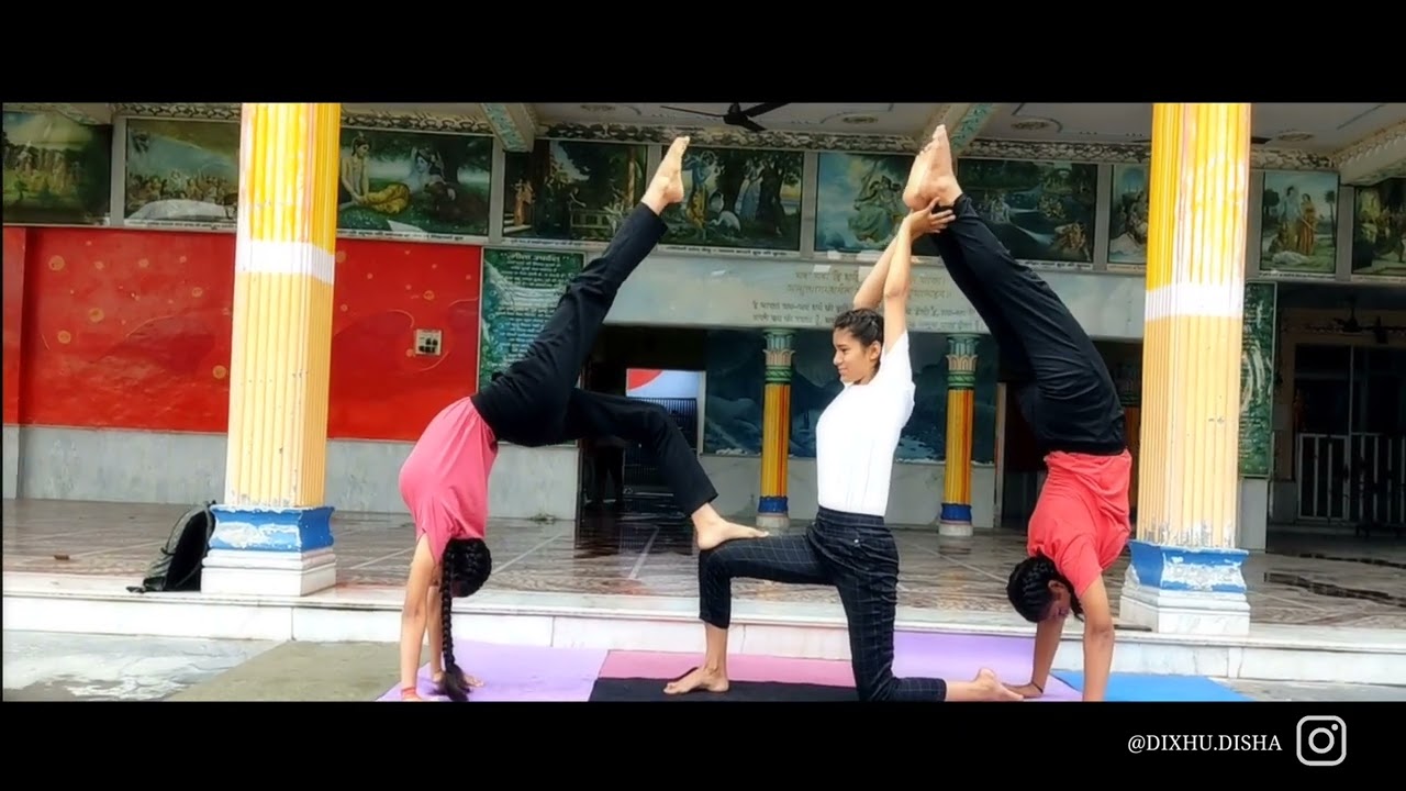 Rhythmic yoga | International yoga day 21 june | 3 people | Tum Prem ho tum preet ho |