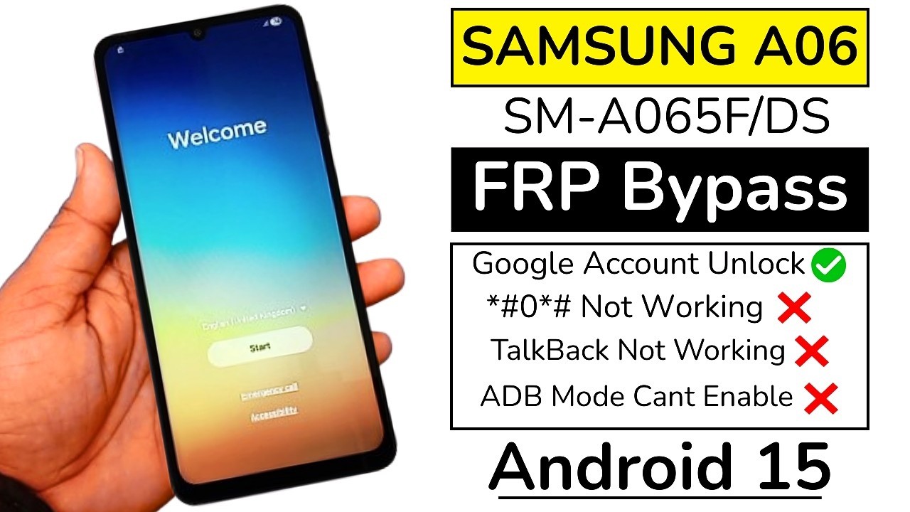 Samsung A06 FRP Bypass 2026 🔥 | Android 15 SM-A065F/DS Google Account Unlock (Easy Method)
