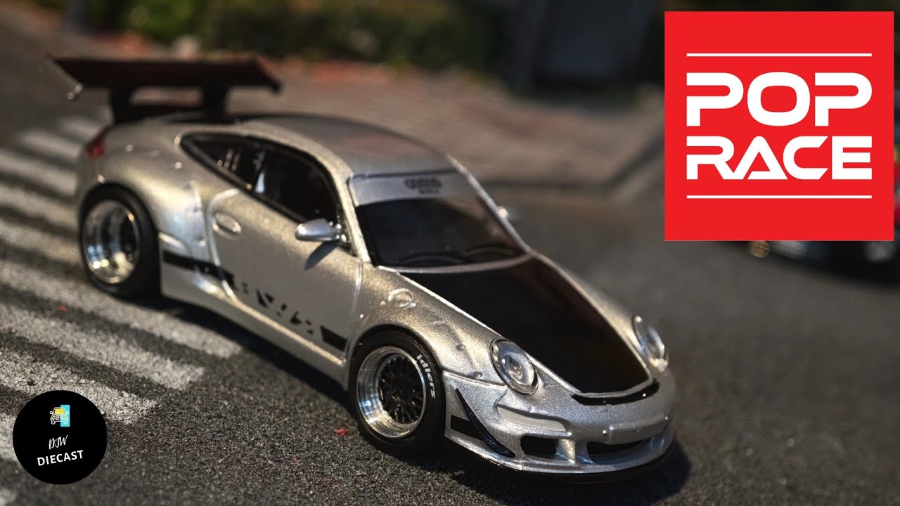 Porsche RWB 997 Silver by Pop Race 1/64 | UNBOXING and REVIEW