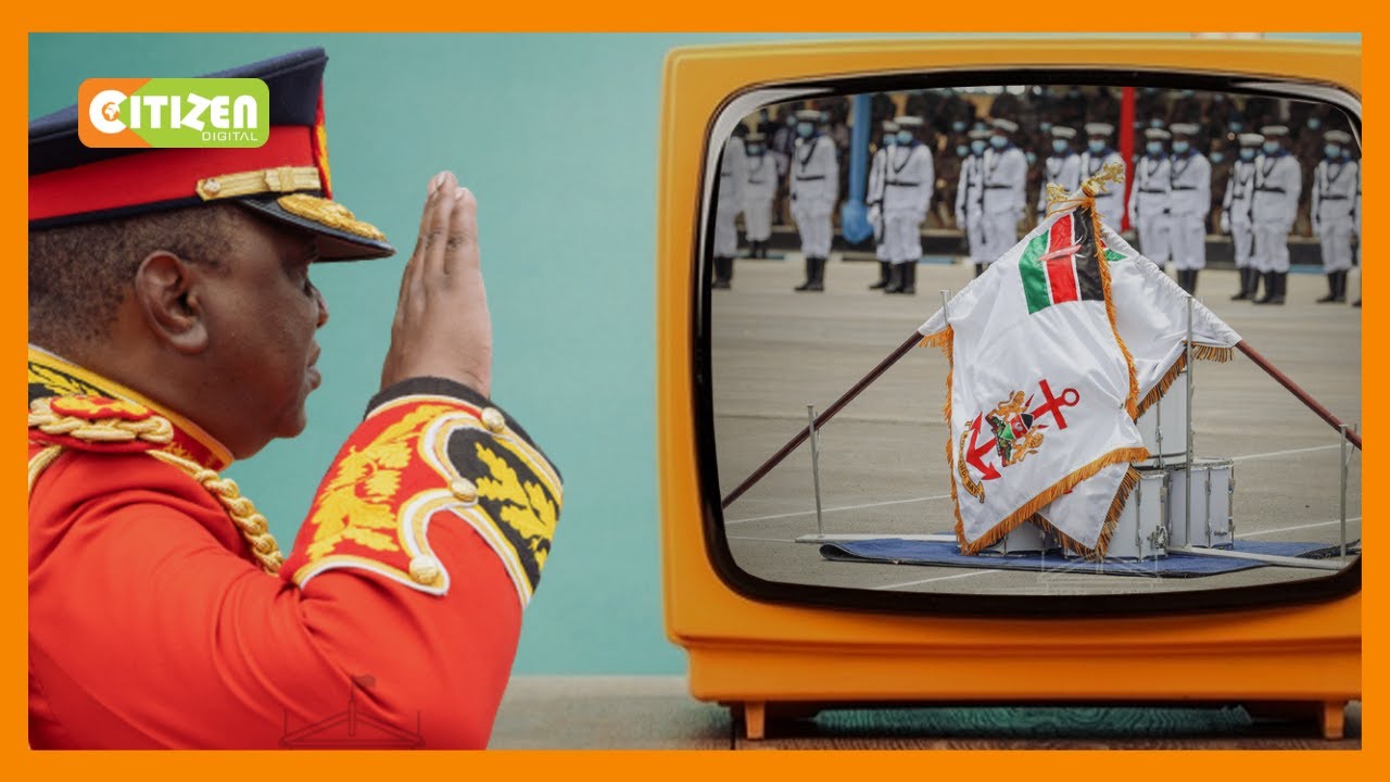 Uhuru hands Presidential & Regimental Colours to Manda Bay Navy Base