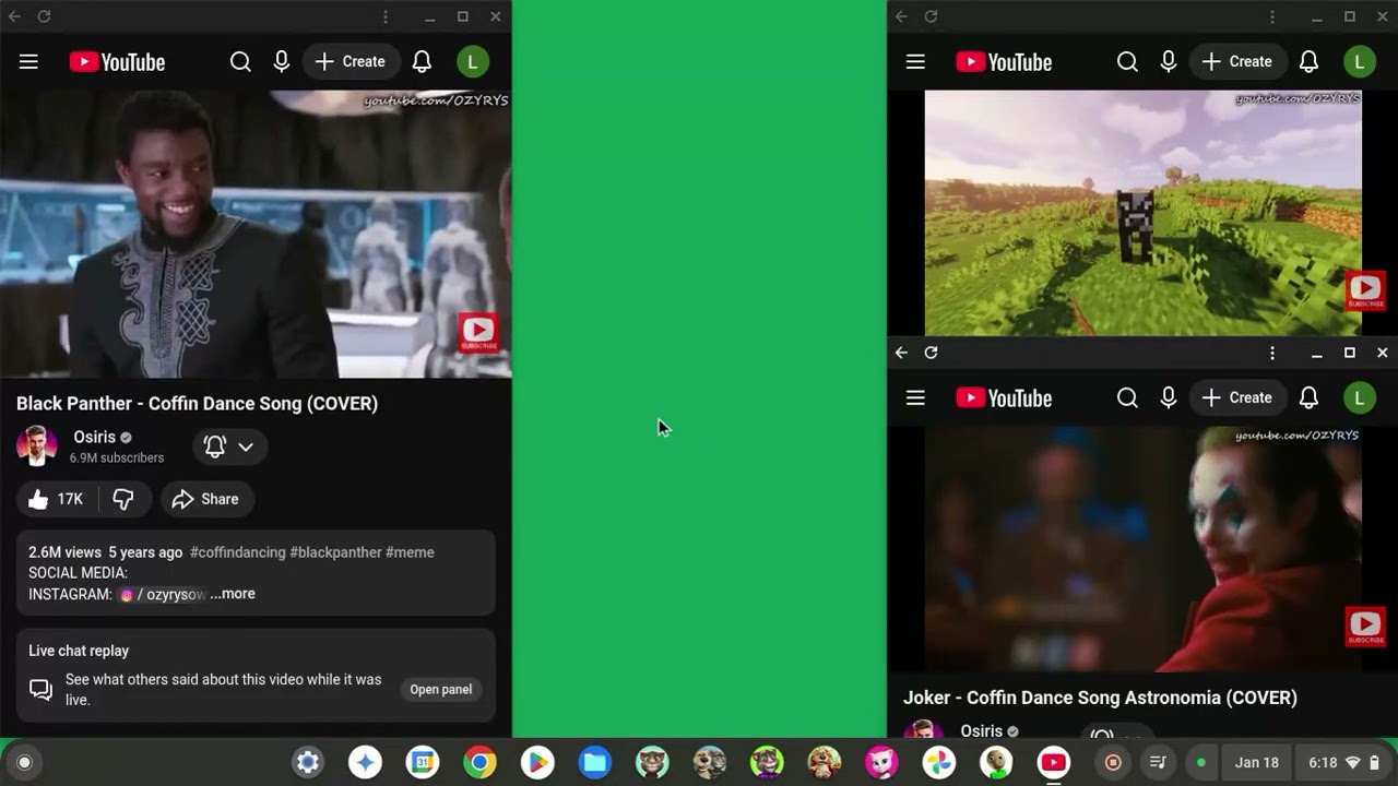 black panther Minecraft and joker coffin dance