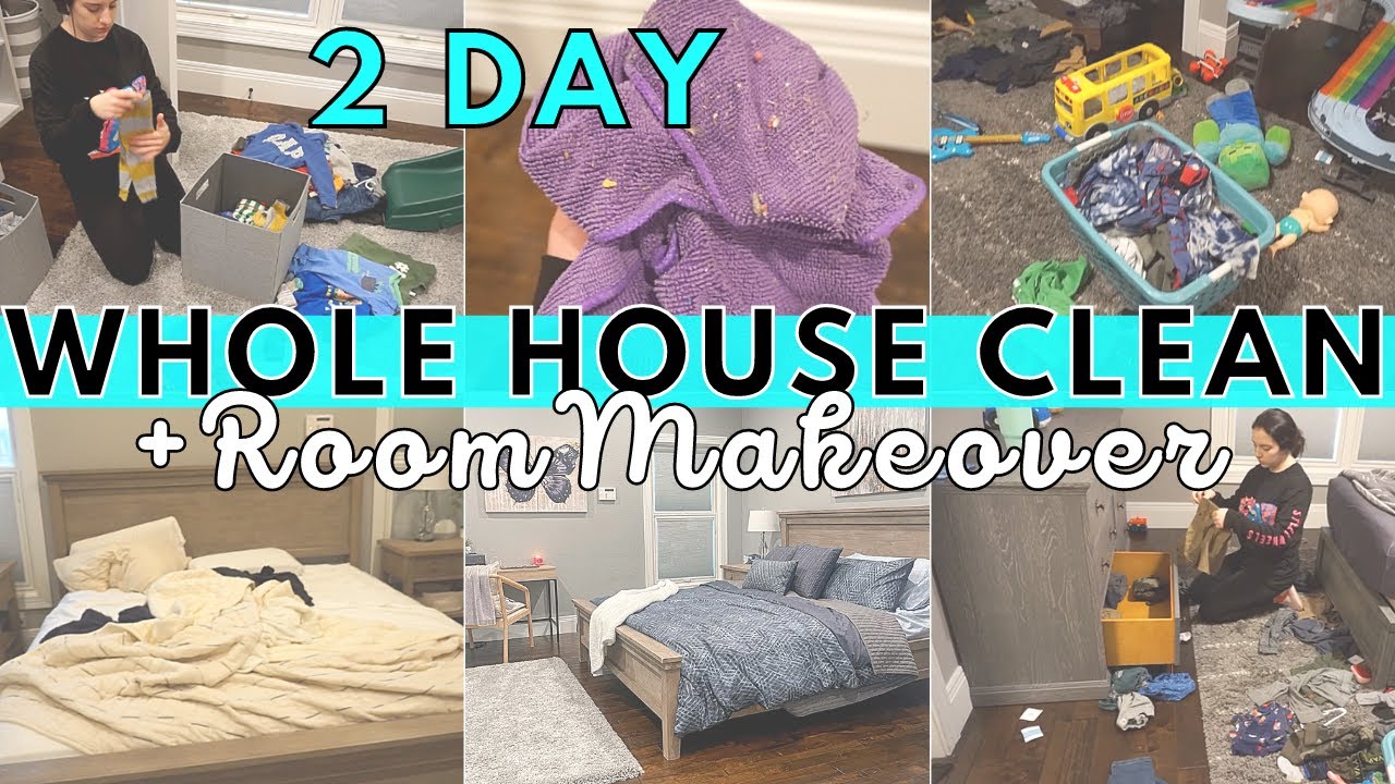 2022 WHOLE HOUSE CLEAN WITH ME | DECLUTTERING & CLEANING MOTIVATION 2022 | ROOM TRANSFORMATION