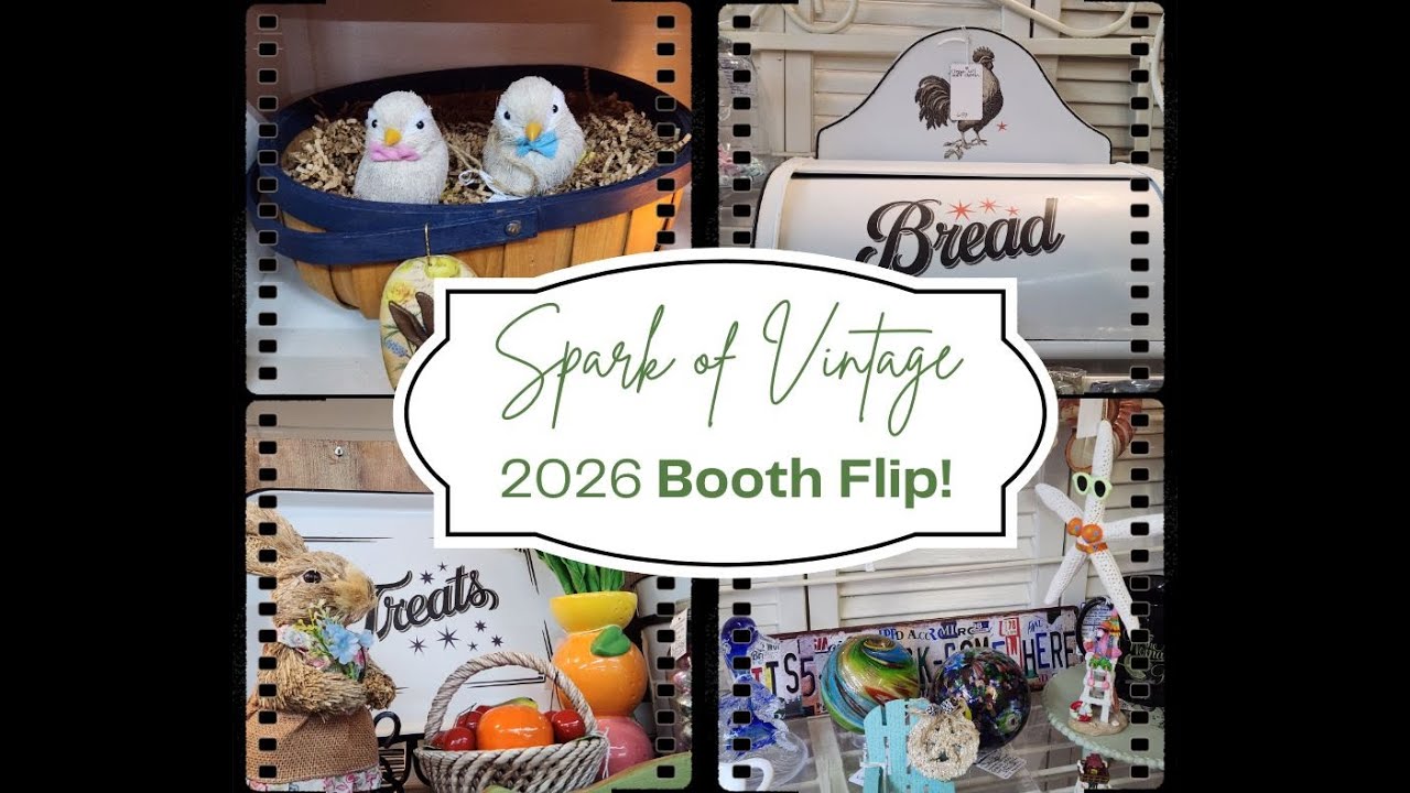 FIRST SPRING BOOTH FLIP OF 2026 - BUNNIES, CHICKS, AND ROOSTERS ALL AROUND! #spring #vintagebooth